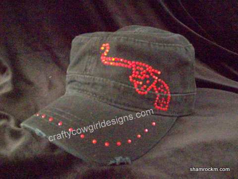Distressed Military Cap-distressed military cap, rhinestone caps, military caps, cadet caps,