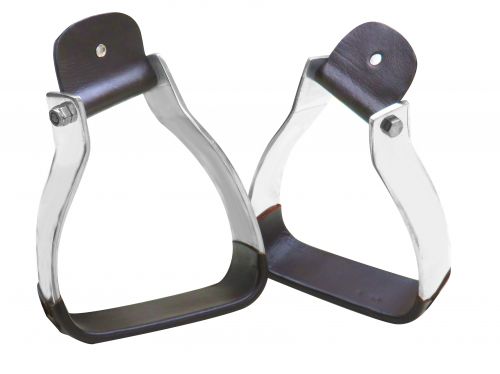 Angled aluminum stirrups with twisted neck-Angled aluminum stirrups with twisted neck