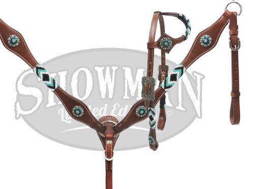 LIMITED EDITION Beaded headstall and breast collar set-LIMITED EDITION Beaded headstall and breast collar set