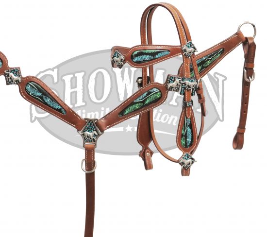 LIMITED EDITION " Running Free" headstall and breast collar set-LIMITED EDITION Running Free headstall and breast collar set