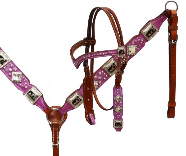 Praying cowboy headstall and breast collar- Praying cowboy headstall and breast collar