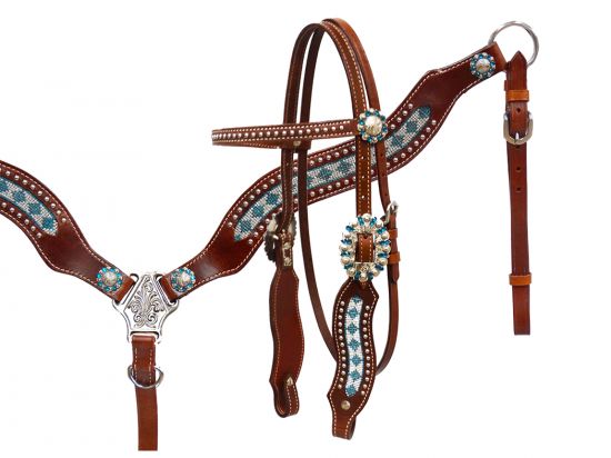 Crystal rhinstone headstall and breast collar set- Crystal rhinstone headstall and breast collar set
