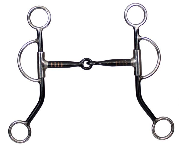 stainless steel training snaffle bit with 8" cheeks-stainless steel training snaffle bit with 8 cheeks