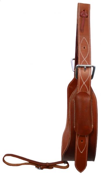 heavy duty 5" wide leather back cinch with 1 3/4" billet straps and girth connector strap- heavy duty 5 wide leather back cinch with 1 3/4 billet straps and girth connector strap