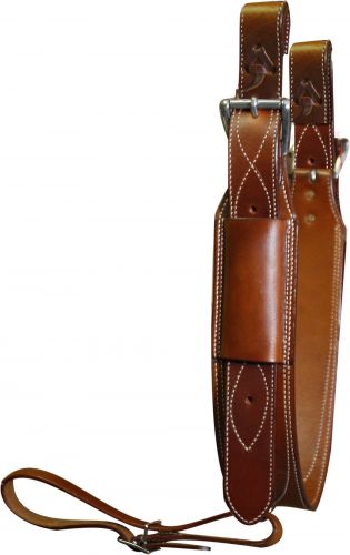 Premium leather heavy duty 3" wide leather back cinch with roller buckles- Premium leather heavy duty 3 wide leather back cinch with roller buckles