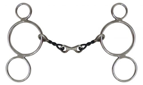 Stainless steel wonder bit with sweet iron twisted mouth and dog bone- Stainless steel wonder bit with sweet iron twisted mouth and dog bone