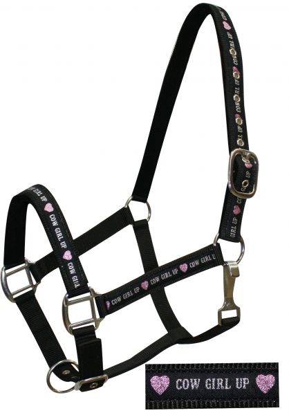 Nylon " Cowgirl Up" Halter-Nylon Cowgirl Up Halter