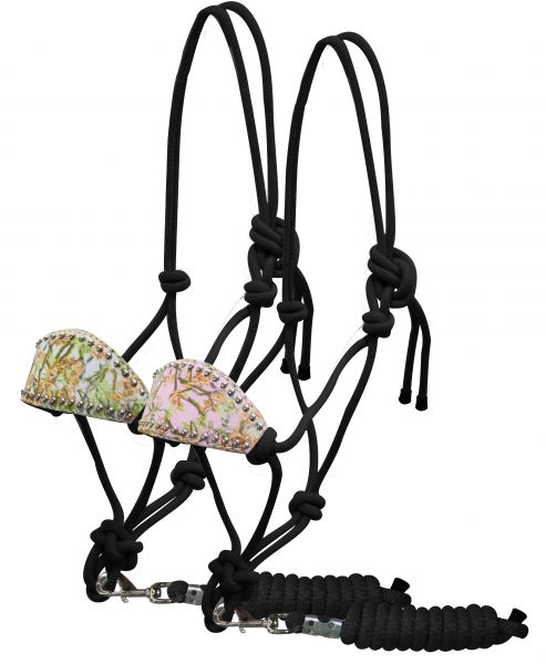 Cowboy knot halter with padded noseband-Cowboy knot halter with padded noseband