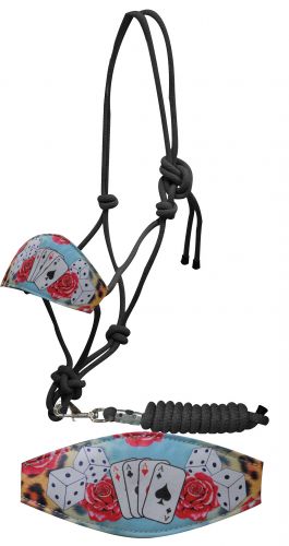" Gambling Rose" bronc nose rope halter- Gambling Rose bronc nose rope halter