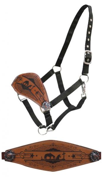 Praying cowboy bronc nose halter- Praying cowboy bronc nose halter