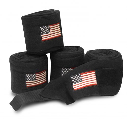 American flag embroidered black fleece polo wraps-American flag embroidered black fleece polo wraps
