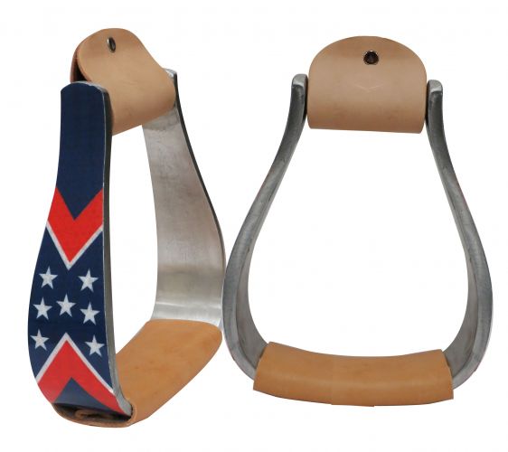 Reflective Stars and stripes stirrups- Reflective Stars and stripes stirrups