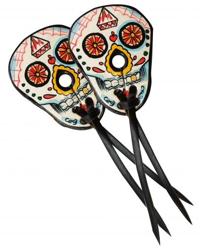 Hand painted sugar skull bit guards-Hand painted sugar skull bit guards