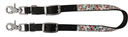 Nylon wither strap with Navajo print overlay- Nylon wither strap with Navajo print overlay