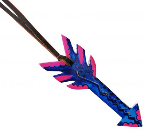 6.5" hand painted tie on saddle arrow-6.5 hand painted tie on saddle arrow