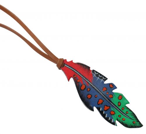 6.5" hand painted " Wild Thing" tie on feather-6.5 hand painted Wild Thing tie on feather