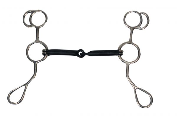 stainless steel sweet iron training bit. 5" mouth piece with 7" cheeks.-stainless steel sweet iron training bit. 5 mouth piece with 7 cheeks.