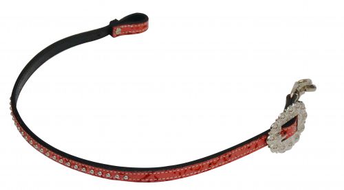 Silver studded pink filigree print wither strap with silver studs and engraved buckle-Silver studded pink filigree print wither strap with silver studs and engraved buckle