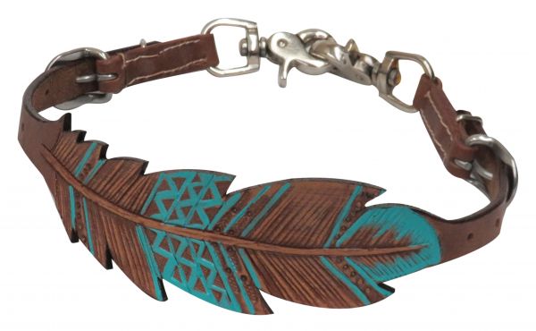 PONY Cut-out, hand painted feather wither strap- PONY Cut-out, hand painted feather wither strap