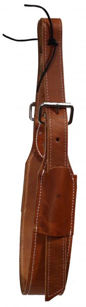 3" Wide oiled harness leather back cinch-3 Wide oiled harness leather back cinch