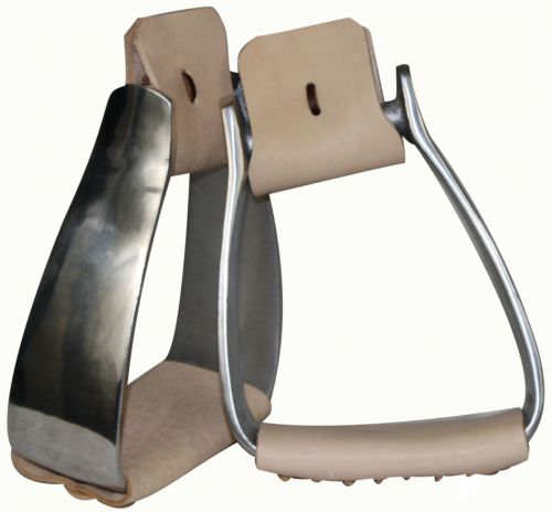 lightweight angled aluminum roper stirrups- lightweight angled aluminum roper stirrups