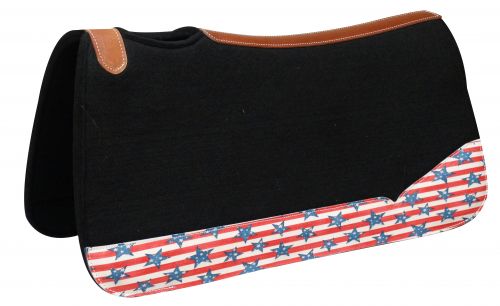 31" Wide x 32" black felt pad with stars and stripes print-31 Wide x 32 black felt pad with stars and stripes print