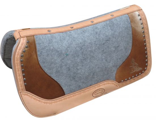PONY 24" x 24" Argentina cow leather saddle pad hair on cowhide and etched barrel racer design- PONY 24 x 24 Argentina cow leather saddle pad hair on cowhide and etched barrel racer design