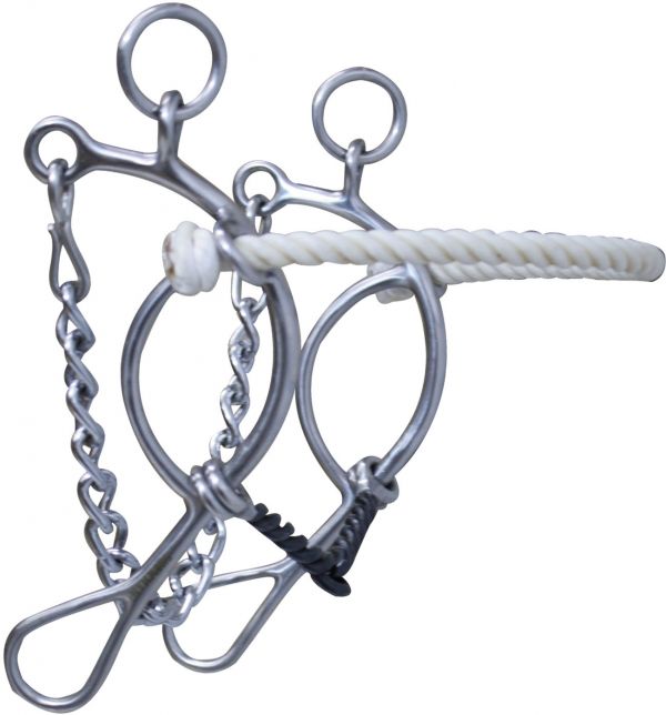 stainless steel rope nose gag bit with 8" cheek-stainless steel rope nose gag bit with 8 cheek