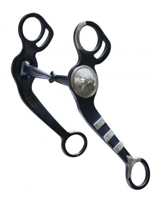 blued steel concho show bit-blued steel concho show bit