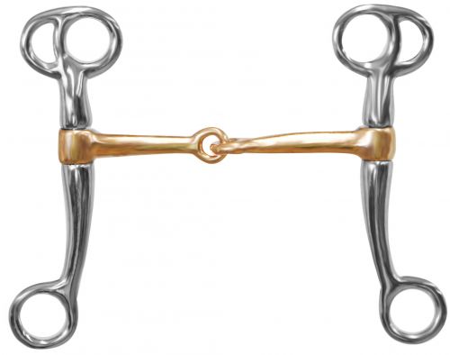 chrome plated tom thumb bit with 6.25" cheeks-chrome plated tom thumb bit with 6.25 cheeks