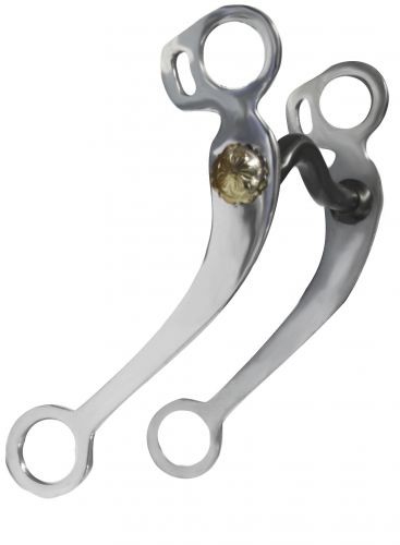 aluminum bit with concho accents on the 8.5" cheeks-aluminum bit with concho accents on the 8.5 cheeks