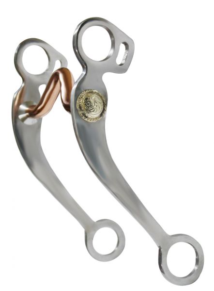 aluminum bit with concho accents on the 8.5" cheeks-aluminum bit with concho accents on the 8.5 cheeks