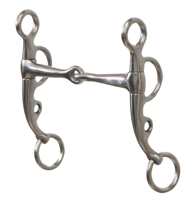 stainless steel 5" jointed mouth Pelham bit-stainless steel 5 jointed mouth Pelham bit