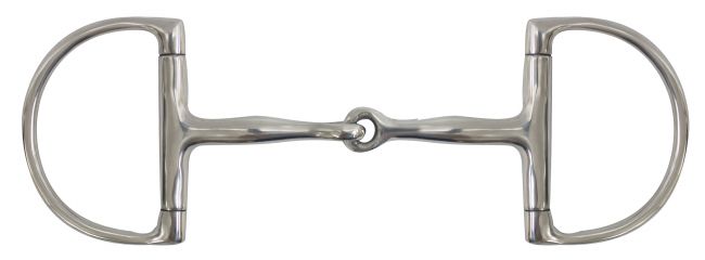 stainless steel D-ring bit with 5" snaffle mouth and large 4" cheeks- stainless steel D-ring bit with 5 snaffle mouth and large 4 cheeks
