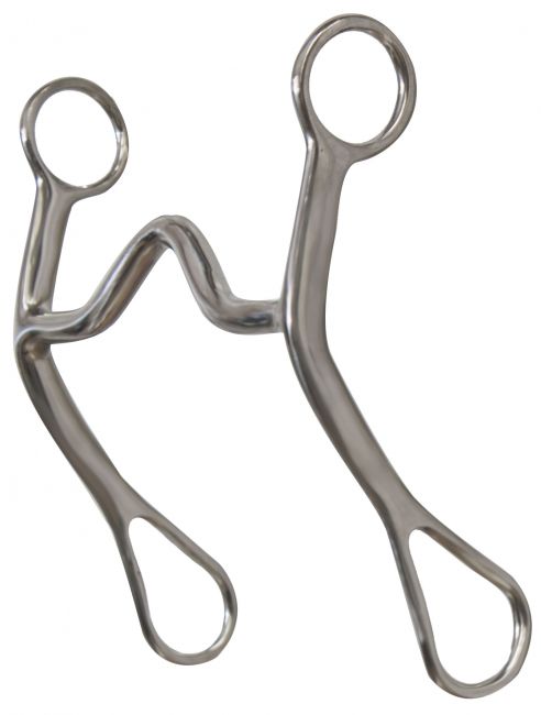 stainless steel curb bit with 5" medium port mouth piece- stainless steel curb bit with 5 medium port mouth piece