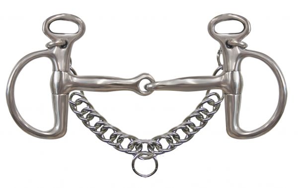 stainless steel Kimberwick with 5" broken mouth- stainless steel Kimberwick with 5 broken mouth