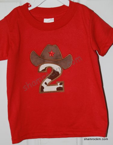 2nd Birthday Shirt-applique embroidery