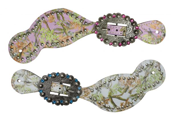 Ladies Size Camo print spur straps-Ladies Size Camo print spur straps