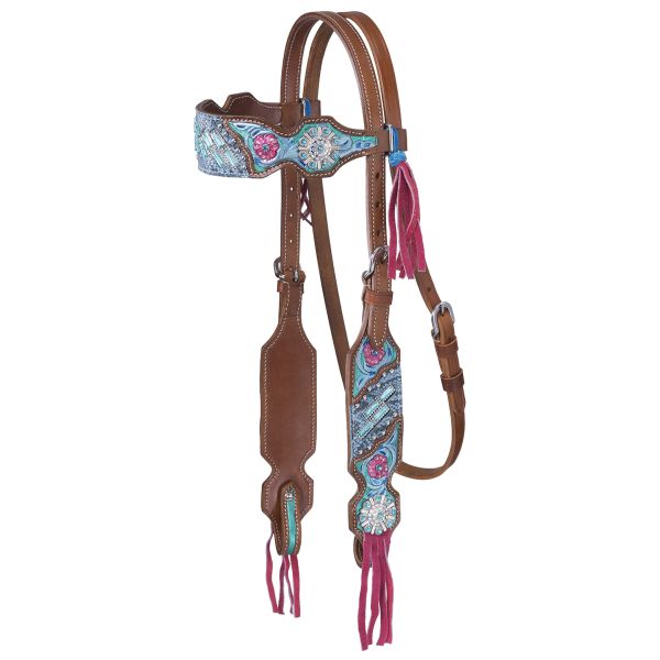 Macaelah Collection Headstall w/Fringe-Macaelah Collection Headstall w/Fringe