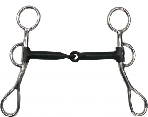 stainless steel training bit with 6" cheeks, 5" broken mouth piece- stainless steel training bit with 6 cheeks, 5 broken mouth piece