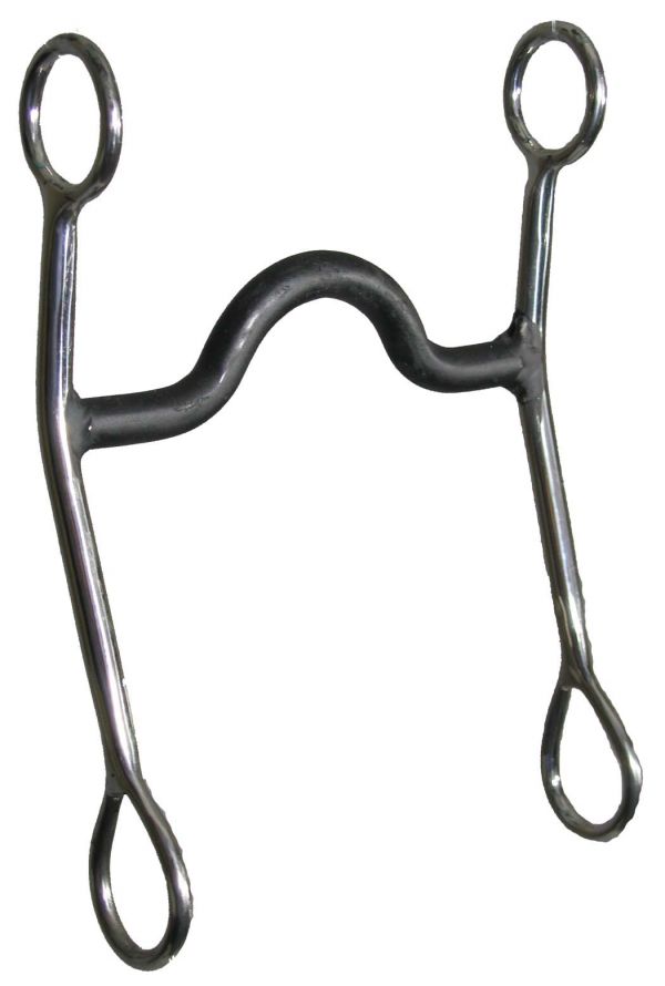 stainless steel curb bit with 5" medium port sweet iron mouth-stainless steel curb bit with 5 medium port sweet iron mouth