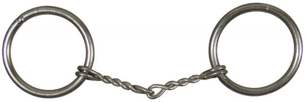 Mini size nickel plated O-ring snaffle bit with 3 1/2" small twisted wire mouth-Mini size nickel plated O-ring snaffle bit with 3 1/2 small twisted wire mouth