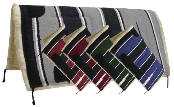 30" x 30" Navajo built up pad with Kodel fleece bottom and suede wear leathers-30 x 30 Navajo built up pad with Kodel fleece bottom and suede wear leathers