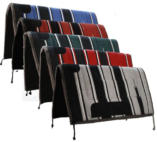 Showman 30" x 30" Navajo saddle pad with felt bottom and suede wear leathers-Showman 30 x 30 Navajo saddle pad with felt bottom and suede wear leathers