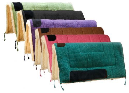 32" x 32" solid colored pad with Kodel fleece bottom with suede wear leathers-32 x 32 solid colored pad with Kodel fleece bottom with suede wear leathers