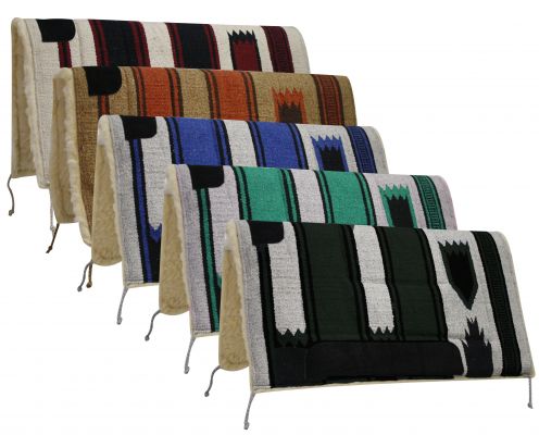 32" x 32" deluxe Navajo pad with Kodel fleece bottom and suede wear leathers- 32 x 32 deluxe Navajo pad with Kodel fleece bottom and suede wear leathers