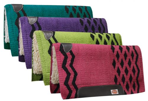 36" x 34" Wool Top Cutter Style Saddle Pad with Kodel Fleece Bottom-36 x 34 Wool Top Cutter Style Saddle Pad with Kodel Fleece Bottom