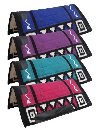 36" x 34" woven wool top cutter style saddle pad with Kodel fleece bottom-36 x 34 woven wool top cutter style saddle pad with Kodel fleece bottom