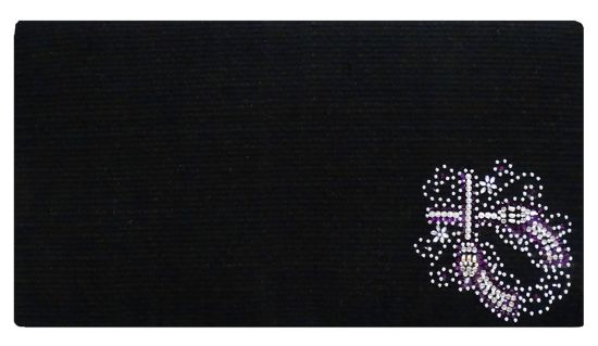 38"x 34" 100% Woven New Zealand wool saddle blanket with crystal rhinestone crossed guns design-38x 34 100% Woven New Zealand wool saddle blanket with crystal rhinestone crossed guns design