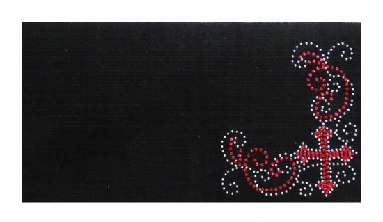 38"x 34" 5lb100% Woven New Zealand wool saddle blanket with crystal rhinestone pink cross design-38x 34 5lb100% Woven New Zealand wool saddle blanket with crystal rhinestone pink cross design